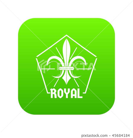 Fleur icon green vector Fleur icon green vector 45684184