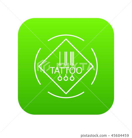 Tattoo pictogram icon green vector Tattoo pictogram icon green vector 45684459