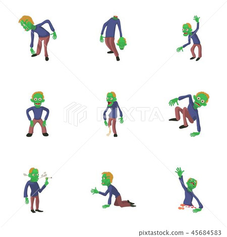 Inanimate icons set, cartoon style Inanimate icons set, cartoon style 45684583
