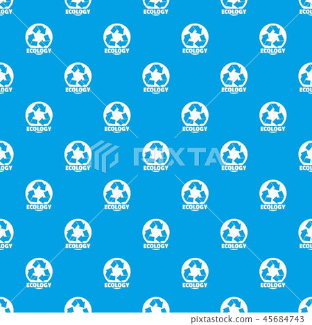 Recycling pattern vector seamless blue 45684743