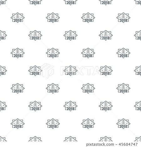 Retro christmas tree pattern vector seamless Retro christmas tree pattern vector seamless 45684747