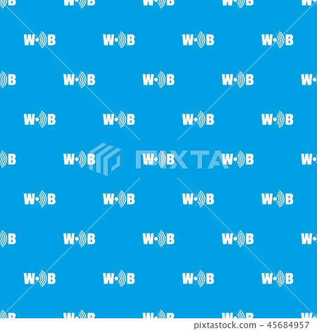 Wifi pattern vector seamless blue Wifi pattern vector seamless blue 45684957