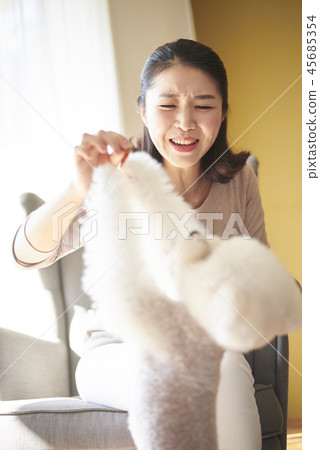 Life, Woman, Adult, Dog, Korean Life, Woman, Adult, Dog, Korean 45685354