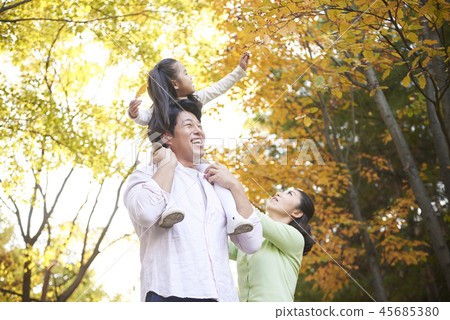 Family, Dad, Mom, Daughter, Korean Family, Dad, Mom, Daughter, Korean 45685380