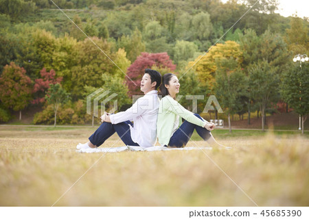 家庭，情侶，情侶，韓國人 45685390