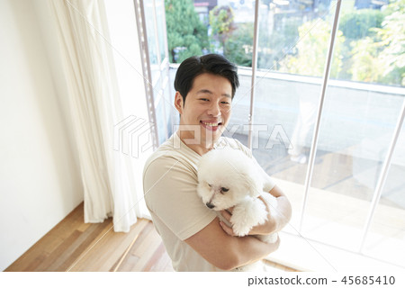 生活，狗，男人，成人，韓國 45685410
