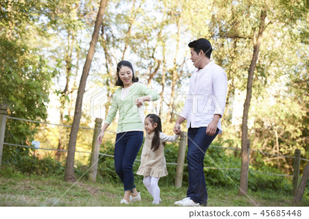 Family, Dad, Mom, Daughter, Korean Family, Dad, Mom, Daughter, Korean 45685448