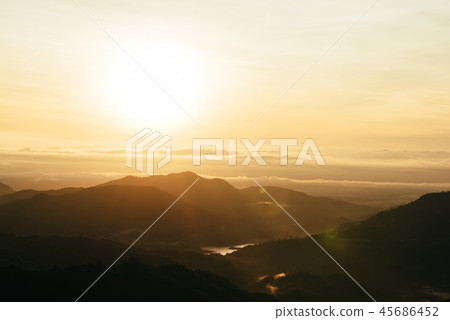 Mountains during sunset Mountains during sunset 45686452