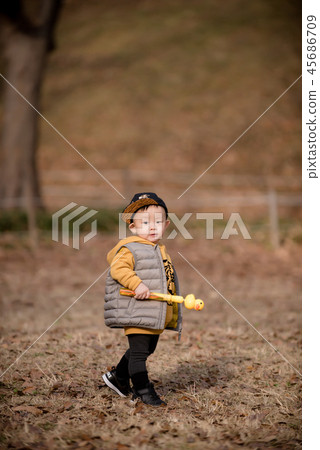 Children, Autumn, Fallen leaves, Olympic park, Outdoors, Child, Boy Children, Autumn, Fallen leaves, Olympic park, Outdoors, Child, Boy 45686709