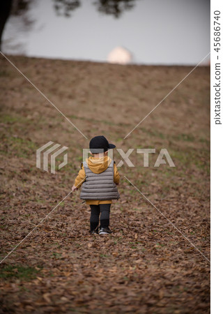 Children, Autumn, Fallen leaves, Olympic park, Outdoors, Child, Boy Children, Autumn, Fallen leaves, Olympic park, Outdoors, Child, Boy 45686740