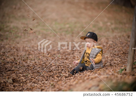 兒童,秋天,落葉,奧林匹克公園,戶外,兒童,男孩 兒童,秋天,落葉,奧林匹克公園,戶外,兒童,男孩 45686752