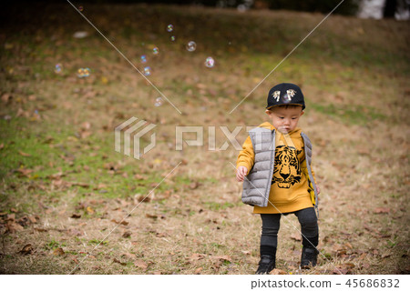 Children, Autumn, Olympic Park, Outdoors, Child, Boy Children, Autumn, Olympic Park, Outdoors, Child, Boy 45686832