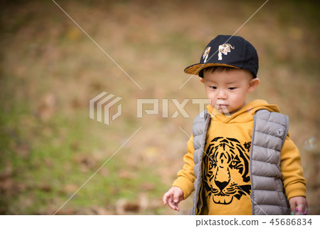 Children, Autumn, Olympic Park, Outdoors, Child, Boy Children, Autumn, Olympic Park, Outdoors, Child, Boy 45686834