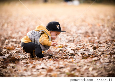 Children, Autumn, Olympic Park, Outdoors, Child, Boy Children, Autumn, Olympic Park, Outdoors, Child, Boy 45686911