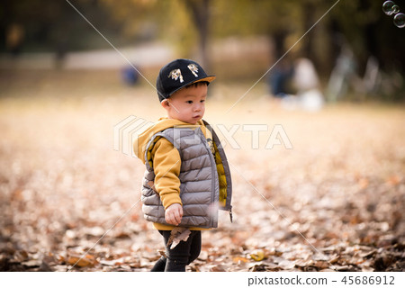 Children, Autumn, Olympic Park, Outdoors, Child, Boy 45686912