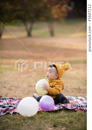 兒童，秋季，奧林匹克公園，戶外，兒童，男孩 45687212