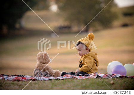 Children, Autumn, Olympic Park, Outdoors, Child, Boy Children, Autumn, Olympic Park, Outdoors, Child, Boy 45687248