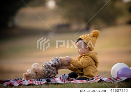 兒童，秋季，奧林匹克公園，戶外，兒童，男孩 45687253