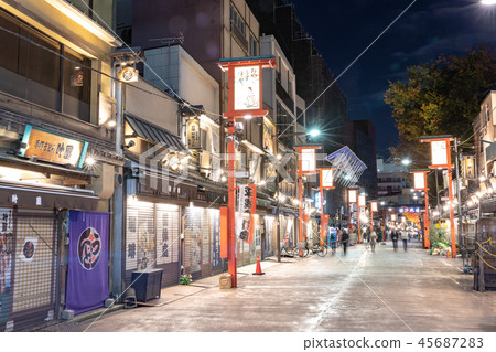 Asakusa Den-Ho-in Street Night View 45687283