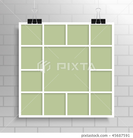 Collage Thirteen Frames for Photo or Illustration. 45687591
