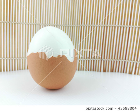 boiled egg on white background boiled egg on white background 45688804