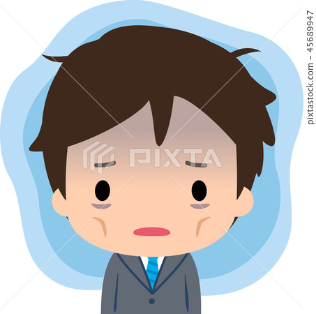 Man in a suit of tired and hazy look - Stock Illustration [45689947 ...