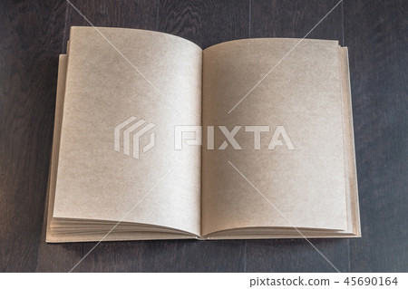 Blank open A4 size mock up template recycle brown Blank open A4 size mock up template recycle brown 45690164