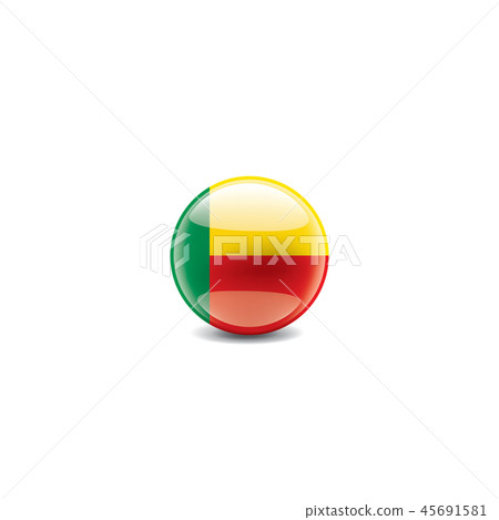 Benin flag, vector illustration on a white background 45691581