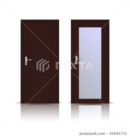 Brown wooden doors. Interior designs Brown wooden doors. Interior designs 45691715