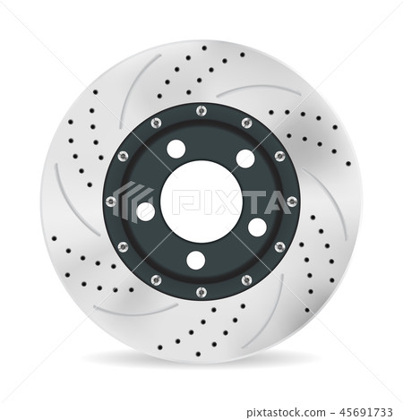 Brake disc. Isolated on white background Brake disc. Isolated on white background 45691733