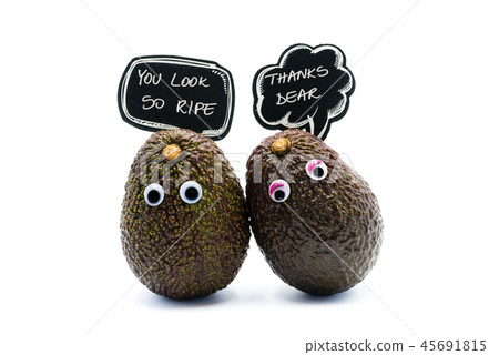 Romantic avocados couple Romantic avocados couple 45691815