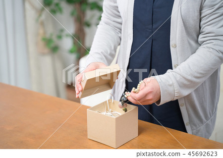 Woman and box 45692623
