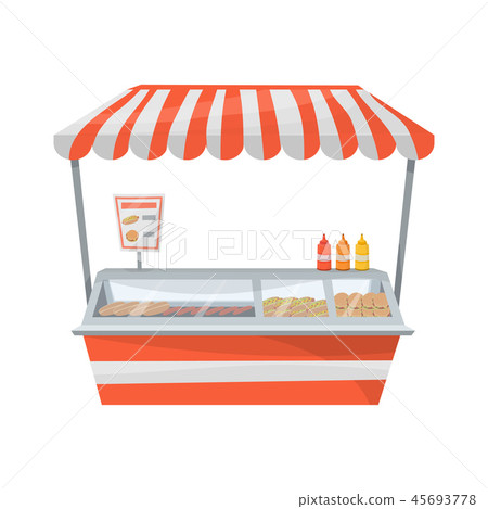 Hot dog street stand 45693778