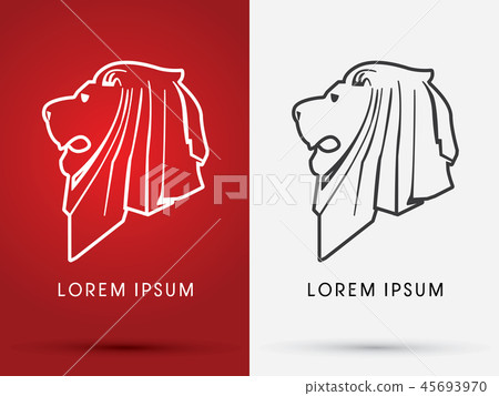 Lion Head graphic vector 45693970