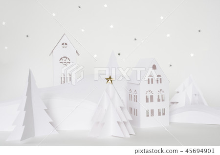 Merry Christmas and Happy New Year Background 45694901