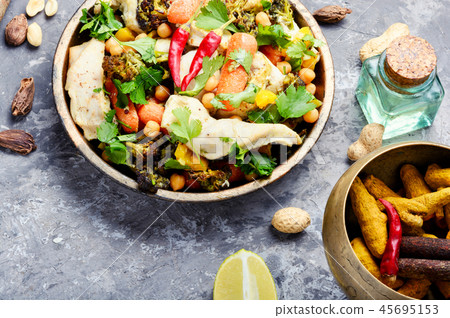 Curry Chicken With Chickpeas Curry Chicken With Chickpeas 45695153