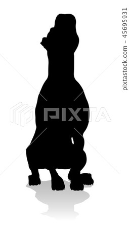 Dog Silhouette Pet Animal 45695931