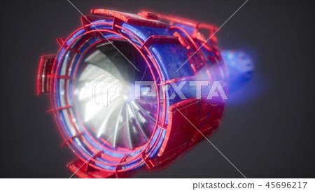 Rotate Jet Engine Turbine Rotate Jet Engine Turbine 45696217