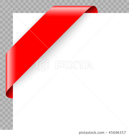 Corner ribbon or banner on white background. Corner ribbon or banner on white background. 45696357