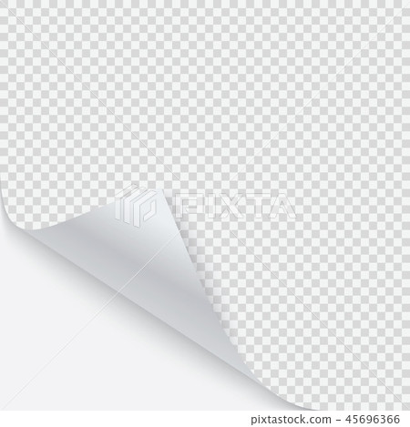 Curled corner of paper with shadow Curled corner of paper with shadow 45696366