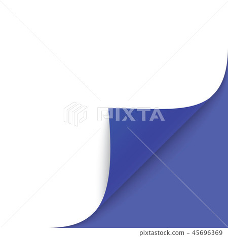 Curled corner of paper with shadow 45696369