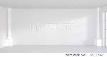 Empty room with sun light on wall. 3d rendering 45697373