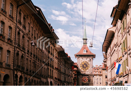 Zytglogge clock tower in old town of Bern, Swiss 45698582