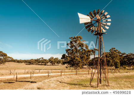 Old rusty windmill near Barossa valley Old rusty windmill near Barossa valley 45699028