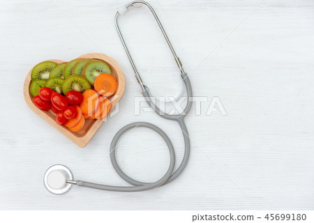 Top view. One single alone red heart love shape Top view. One single alone red heart love shape 45699180