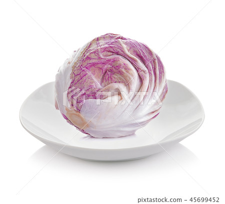 Radicchio, red salad on plate 45699452