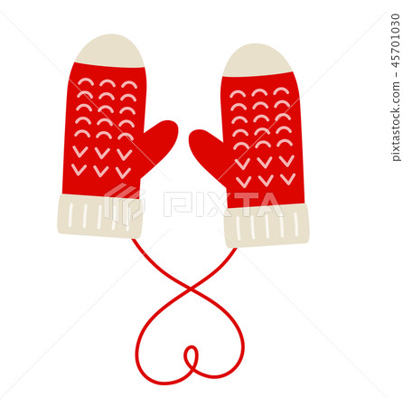 手工編織的手套的例證 45701030