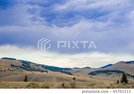 Mountains in Yellowstone National Park 45701513