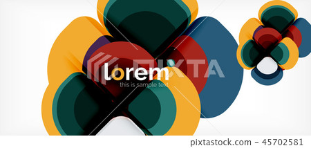 Abstract background - geometric multicolored round shapes composition. Trendy abstract layout 45702581