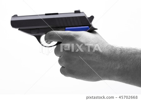 gun on the white background gun on the white background 45702668